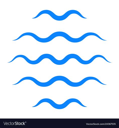 Sea wave logo icon sign water symbol Royalty Free Vector