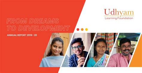 Annual - Report 2019-20 Udhyam Learning Foundation | PPT