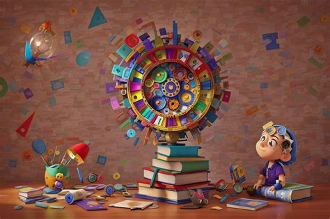 Collage With Books, Cogs, Brain Free Stock Photo - Public Domain Pictures