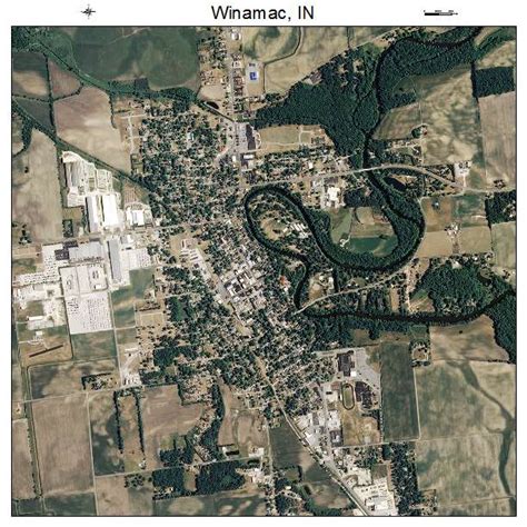 Aerial Photography Map of Winamac, IN Indiana