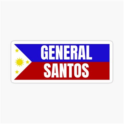 "General Santos City in the Philippines Flag" Sticker for Sale by aybe7elf | Redbubble