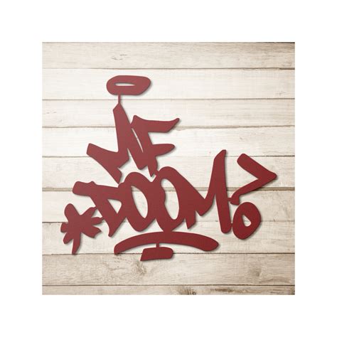 MF DOOM Signature Logo Die-cut Metal Premium Wall Art Sign - Etsy