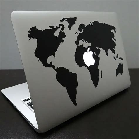 Aliexpress.com : Buy World Map Computer Decal laptop Sticker for Apple ...