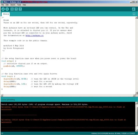 ESP8266 – Arduino IDE v1.6.4 Portable installation Guide