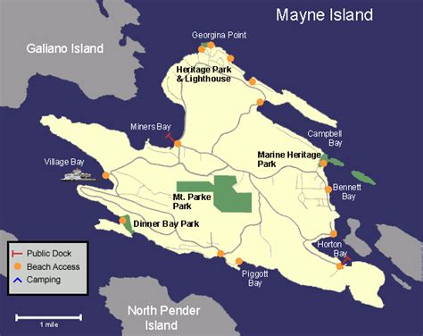 Mayne Island Map | The Gulf Islands Guide