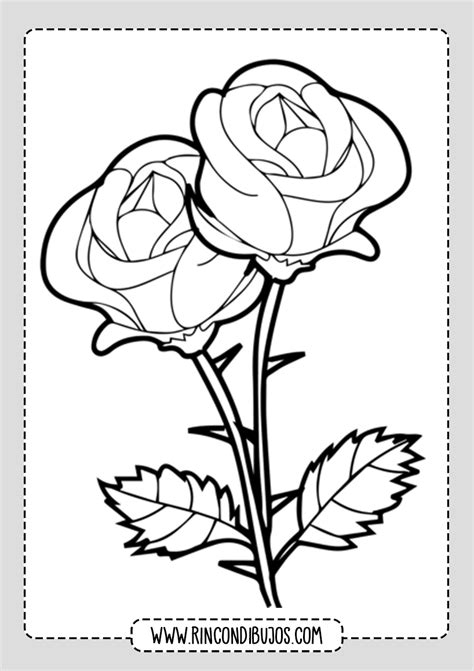 Dibujos de Rosas para colorear - Rincon Dibujos