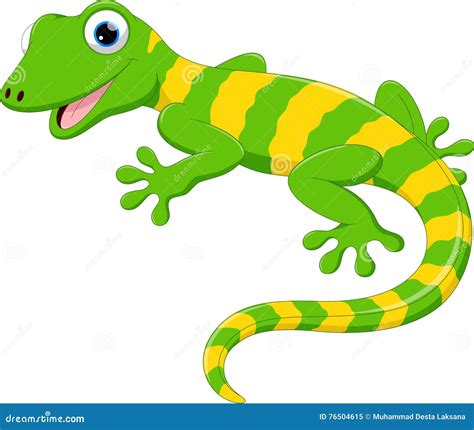 Cute lizard cartoon stock illustration. Illustration of reptile - 76504615