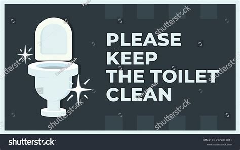 Please Keep Toilet Clean Vector Illustration Stock Vector (Royalty Free ...