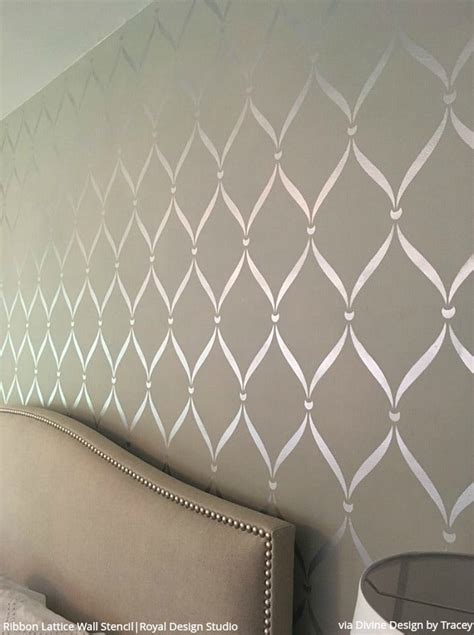 25 Luxurious Bedroom Feature Wall Stencils - DIY Painted Accent Walls