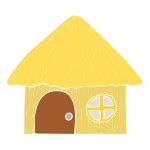 Straw House Picture for Classroom / Therapy Use - Great Straw House Clipart