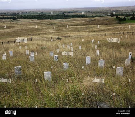 Cemetery on Last Stand Hill, Little Bighorn Battlefield (Custer's Last Stand) - Custer's ...