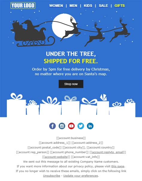 Free Christmas Email Newsletter Templates (+7 Tips You’ll Love!) - Emailchef