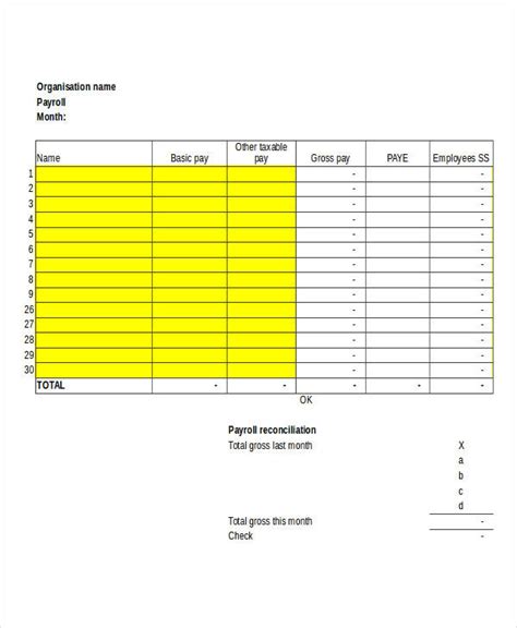 FREE 17+ Employee Payroll Samples & Templates in PDF | MS Word | Excel