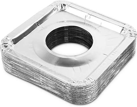 Amazon.com: Square Stove Burner Covers, Aluminum Foil Liners (8.5 x 8.5 ...