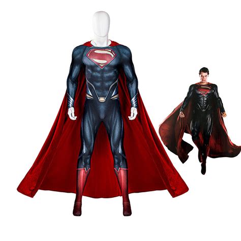 Man of Steel Superman Costume Cosplay Suit Clark Kent Jumpsuit Ver1 | eBay