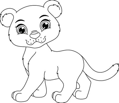 Download High Quality lion clipart black and white cub Transparent PNG ...