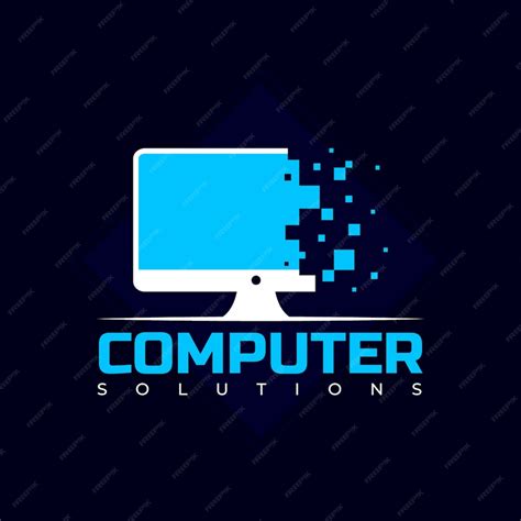 Premium Vector | Tech computer logo template