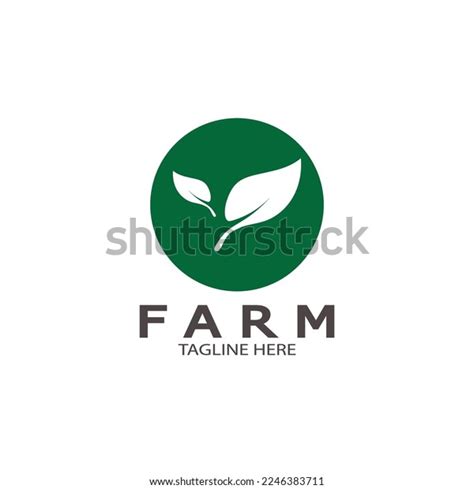 Farm Agriculture Organic Logo Design Illustration Stock Vector (Royalty ...