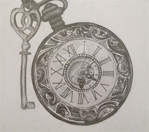 Pencil drawing of a clock by goshcreate on DeviantArt