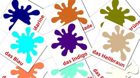 84 FREE Colors and shapes Flashcards in German | Printable PDFs