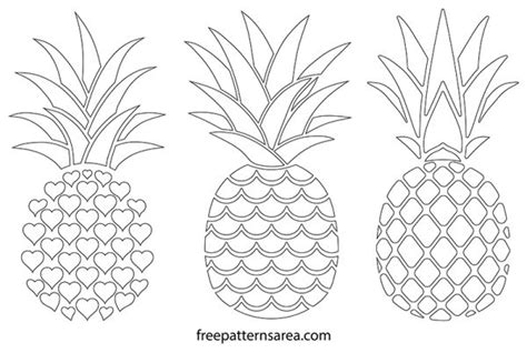 Printable Free Pineapple Silhouette Vectors | FreePatternsArea ...