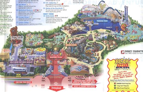 Theme Park Brochures Disney's California Adventure Map 2006 - Theme Park Brochures