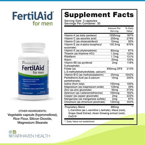 FertilAid for Men - Male Fertility Supplement- Count, Motility and ...