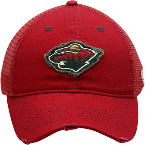 Mens Minnesota Wild Old Time Hockey Red Sanford Adjustable Hat - Shop ...