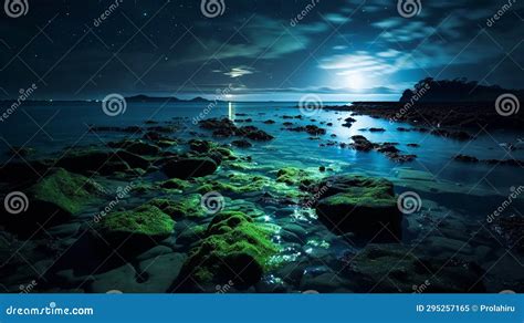 Bioluminescent Bay stock illustration. Illustration of dinoflagellates - 295257165