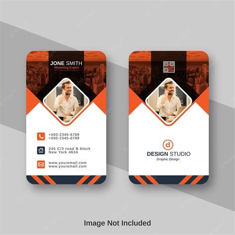 Premium Vector | Minimal Style Corporate And Digital Vertical Business Card Template