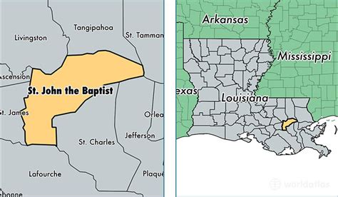 St John the Baptist Parish, Louisiana / Map of St John the Baptist Parish, LA / Where is St John ...