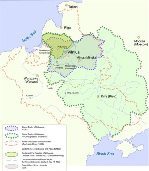 The many Borders of Lithuania | Lithuania, Map, History subject