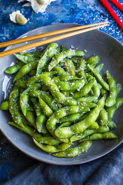 Garlic Parmesan Edamame Recipe - Peas and Crayons