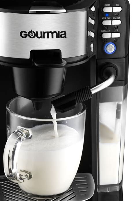 Customer Reviews: Gourmia Single Serve K-Cup Pod Coffee Maker with Built-In Frother Black ...