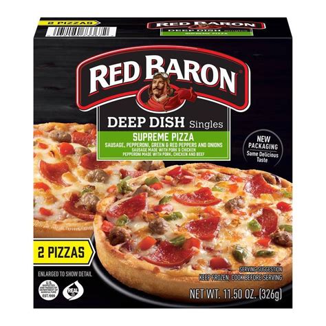 Red Baron Deep Dish Singles Supreme Frozen Pizza - 11.5oz | Deep dish ...