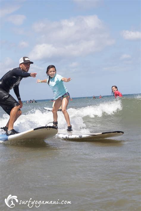 Surf Yoga Maui - | Surf lesson, Maui kihei, Surfing