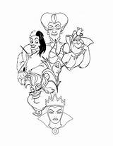 Disney Villains Coloring Pages Free Printable PDF sketch template