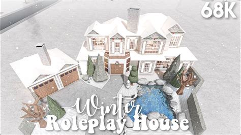 Winter roleplay house - Bloxburg speed build (including the christmas up... | Cute house, House ...