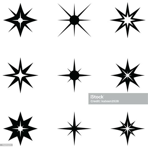 Sparkle Icon Set Stock Illustration - Download Image Now - Abstract ...