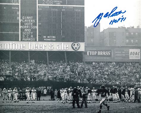 YA Tittle Autographed/Signed New York Giants 8×10 Photo HOF 27956 ...