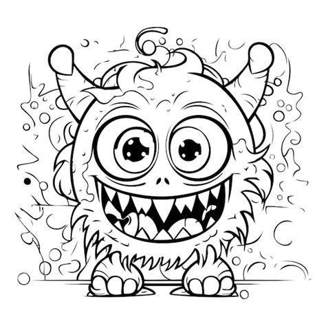 Premium Vector | Funny cartoon monster on colorful background Vector clip art illustration