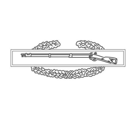 US Army Combat Infantryman Badge Vector Files Dxf Eps Svg Ai - Etsy