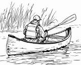 Canoe Coloring Pages sketch template