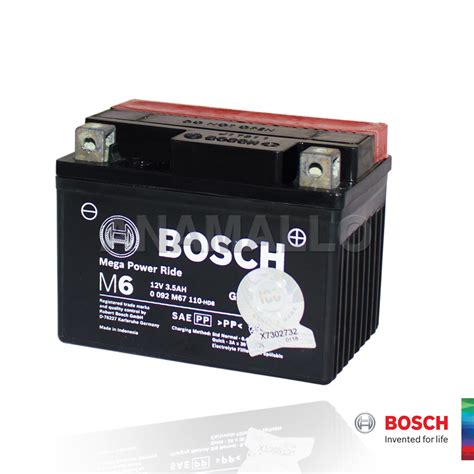 BOSCH Motorcycle Battery M6 Mega Power Ride GTZ-5S Kit 12v 3.5ah ...