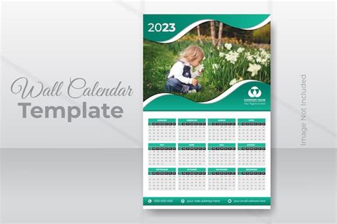 Premium Vector | Flat and creative business 12 month 2023 wall calendar ...