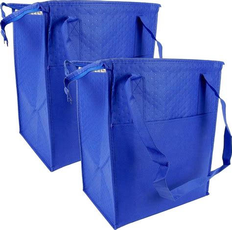 Amazon.com: Insulated Grocery Bags, Set of 2 Reusable Shopping Bags for ...