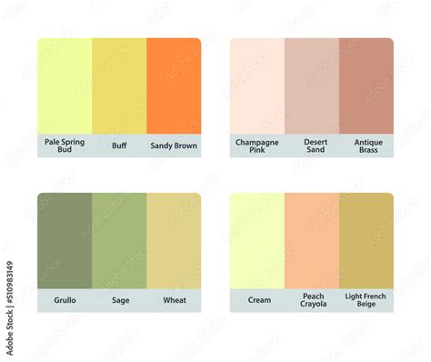 Matching color palette guide catalog collection. RGB HEX color codes ...