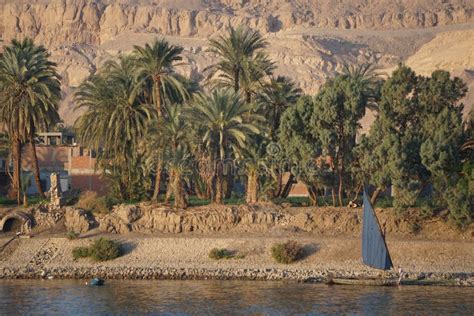 Along the Banks of the Nile River, Egypt Stock Photo - Image of ...