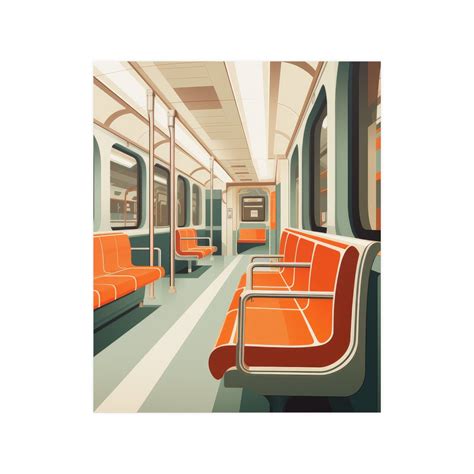 New York Subway Art Print, Iconic NYC Wall Art, Subway Train Illustration, Manhattan Travel Art ...