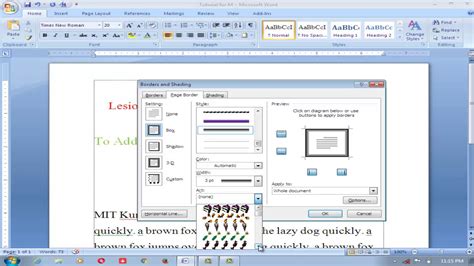 Adding Borders And Shading In Word - ZOHAL